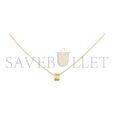 CHANEL COCO CRUSH NECKLACEQUILTED MOTIF, 18K YELLOW GOLD J12305